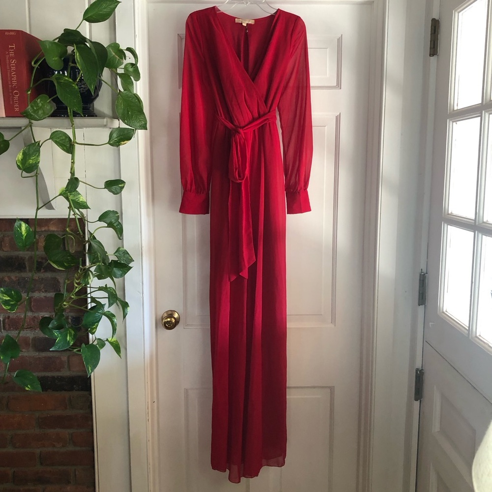 Pink Blush Maternity Wrap Maxi Dress